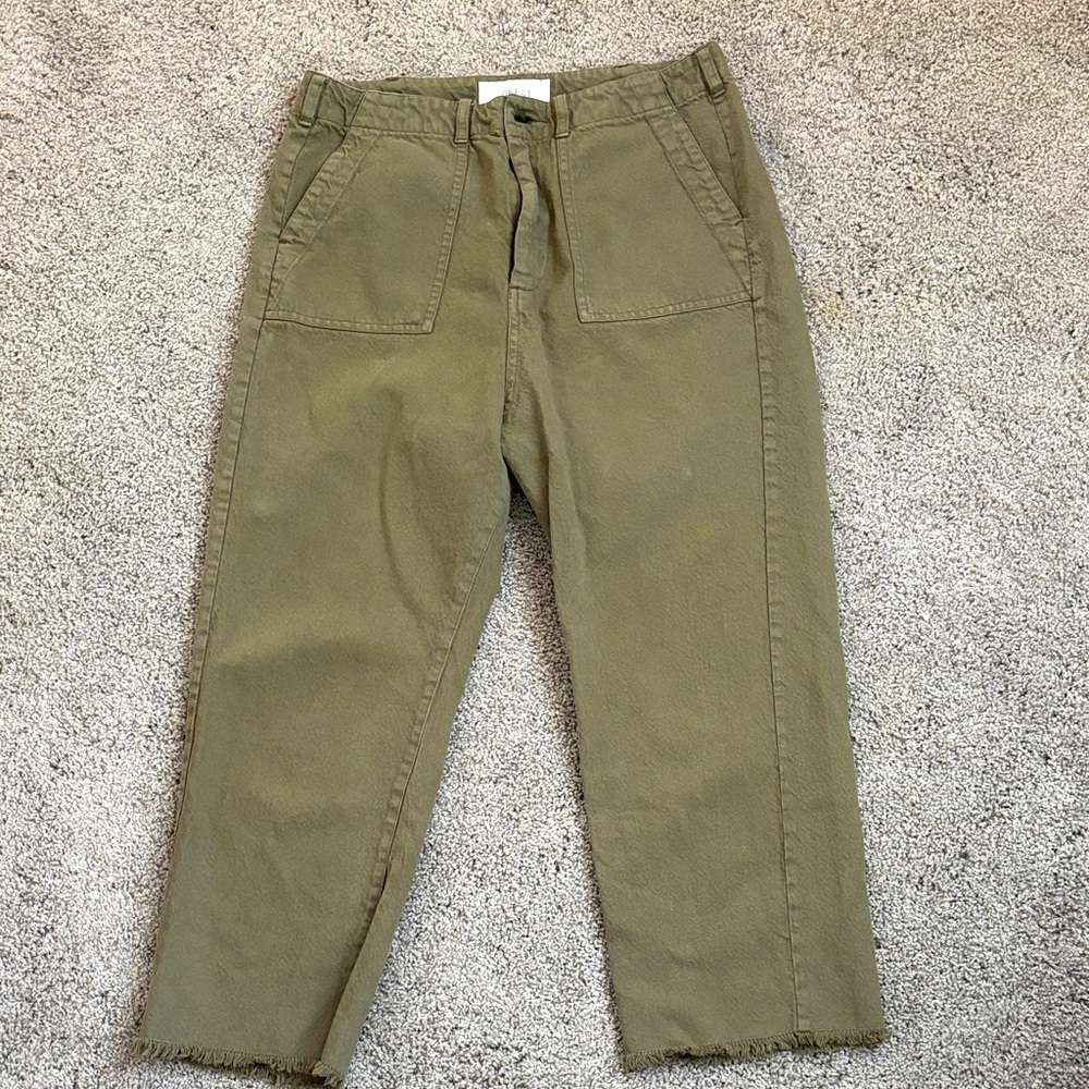 THE GREAT. Olive Cargo Pants